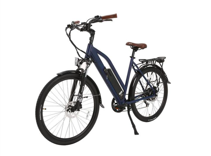 Bicicleta de ciudad eléctrica de cercanías con batería extraíble para adultos